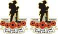 Poppy Car Sticker With Soldier and Poppies